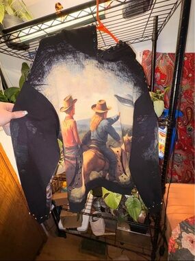 Cowboy Graphic Hoodie Jacket - Black